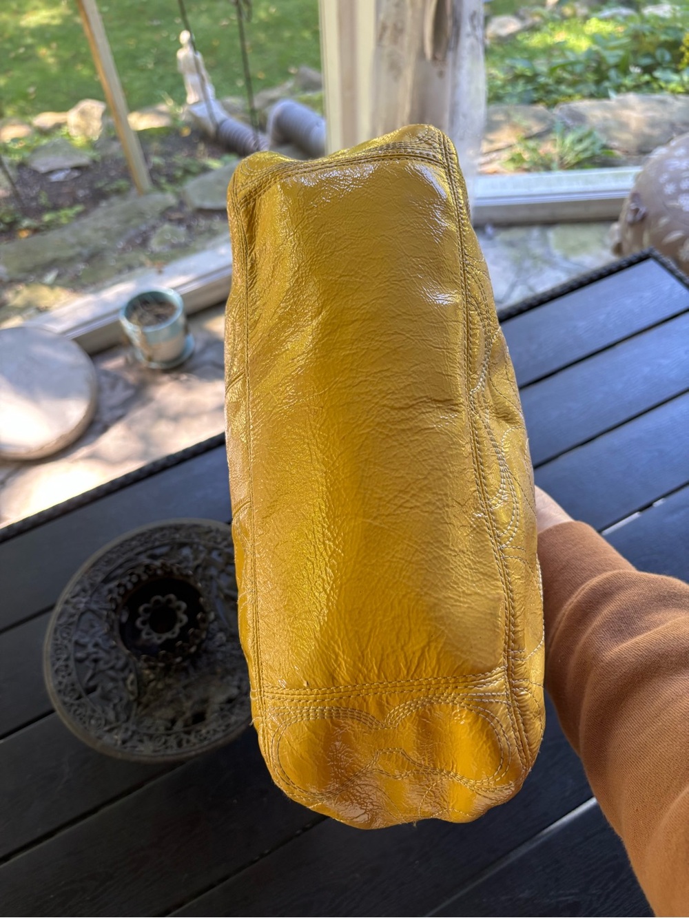 Coach Mustard Yellow Leather Hobo Shoulder Bag - Picture 9 of 16